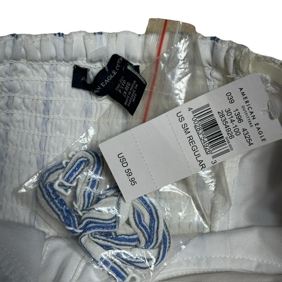 American Eagle Outfitters White Striped Wide Leg Jumpsuit | U.S. Woman’s Small - Picture 7 of 8